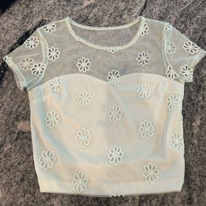 Light blue crop top size medium